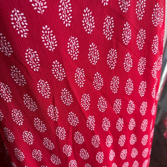 Old Navy Red Printed Spaghetti Strap Dress size L - Picture 2 of 9